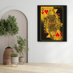 Burning Queen of Hearts - Luxury Wall Art