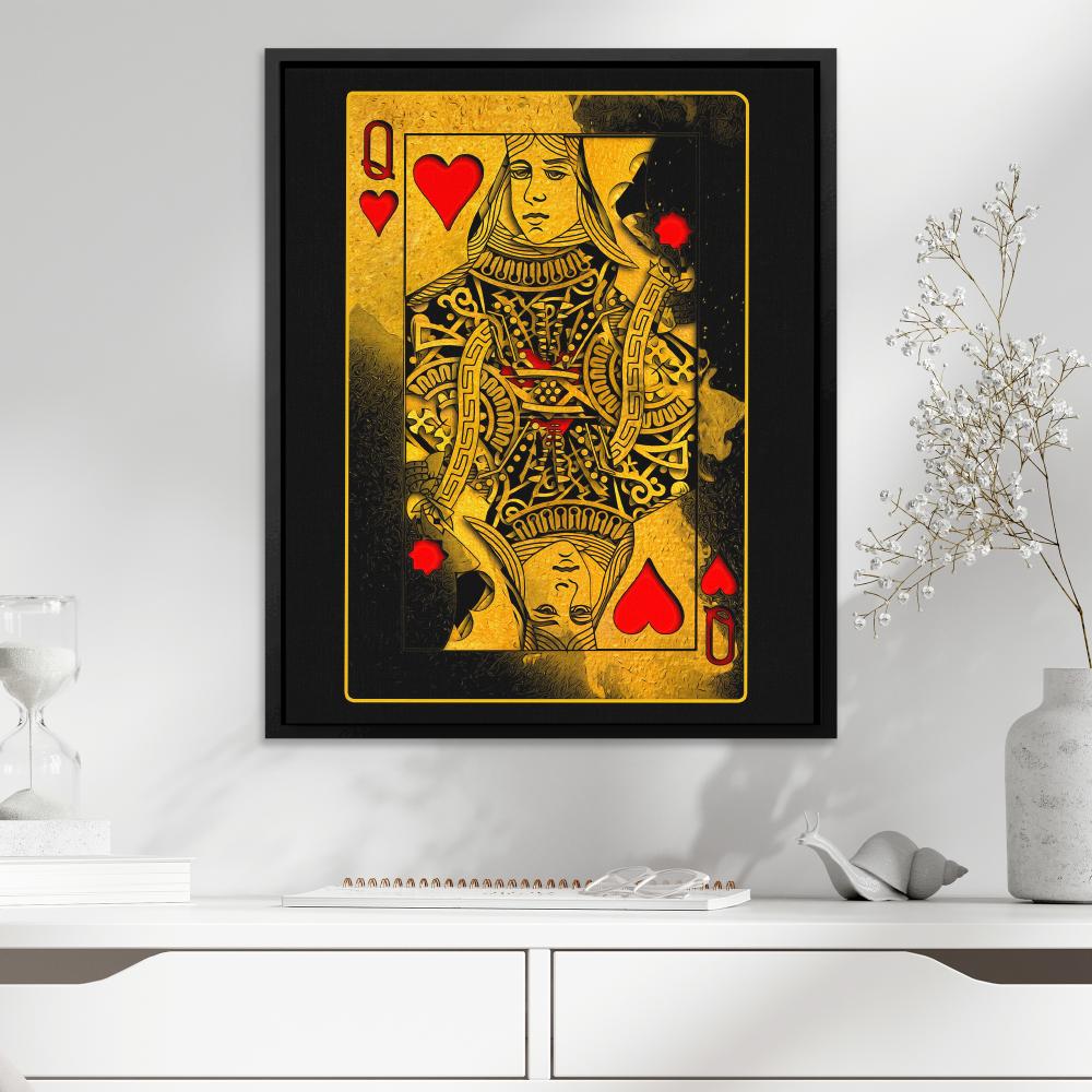 Burning Queen of Hearts - Luxury Wall Art