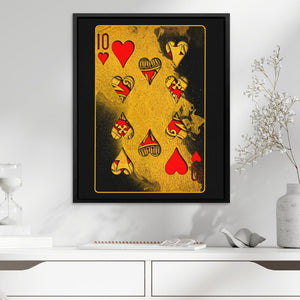 Burning Ten of Hearts - Luxury Wall Art