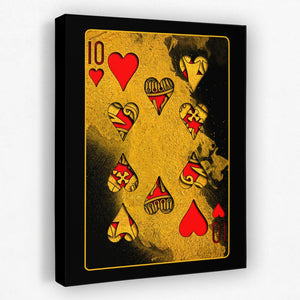 Burning Ten of Hearts - Luxury Wall Art