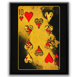 Burning Ten of Hearts - Luxury Wall Art