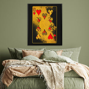 Burning Ten of Hearts - Luxury Wall Art