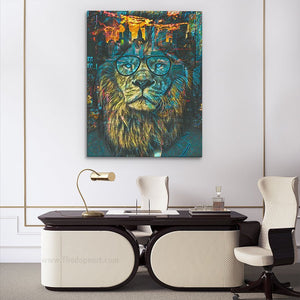 Business Lion - Luxury Wall Art