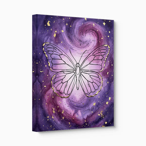 Butterfly Gilded Galaxy — butterfly gilded galaxy angled flush print