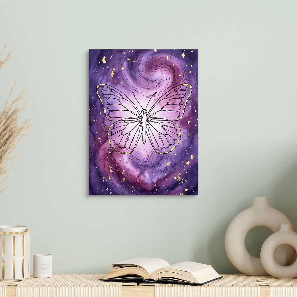Butterfly Gilded Galaxy — butterfly gilded galaxy sq book table 1port flush print