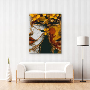 Butterfly Golden Ascension canvas wall art, room view