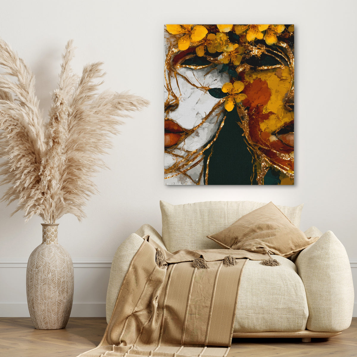 Butterfly Golden Ascension — Butterfly Golden Ascension beige couch 302