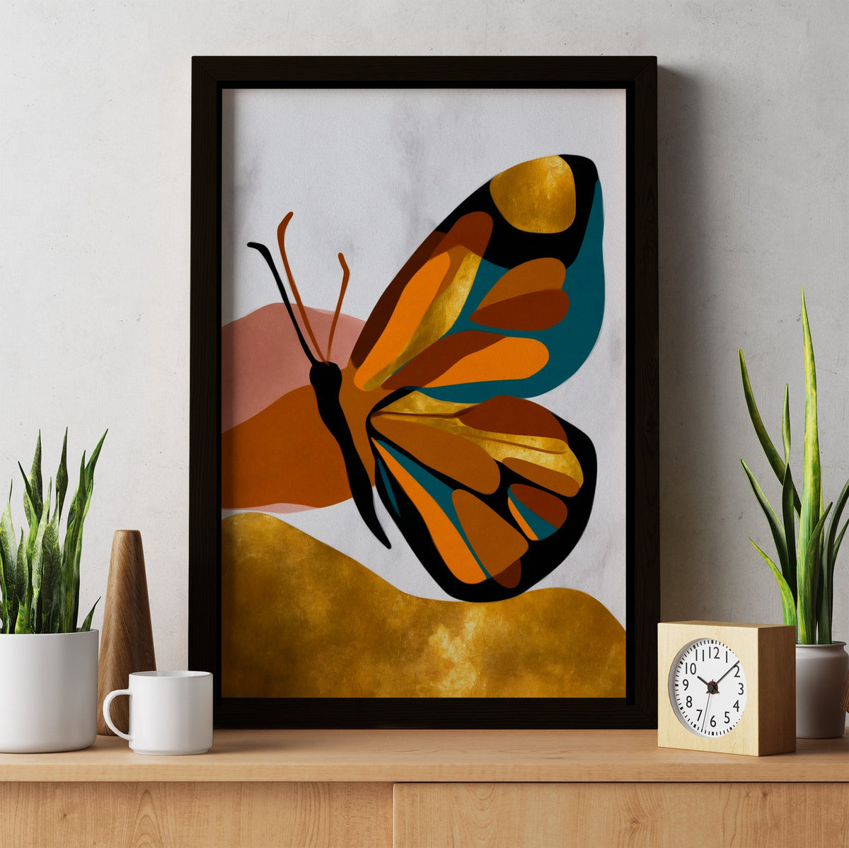 Butterfly Golden Ascent - Luxury Wall Art