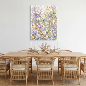 Butterfly Golden Meadow — butterfly golden meadow sq cozy dining room 1port flush print