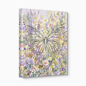 Butterfly Golden Meadow — butterfly golden meadow angled flush print