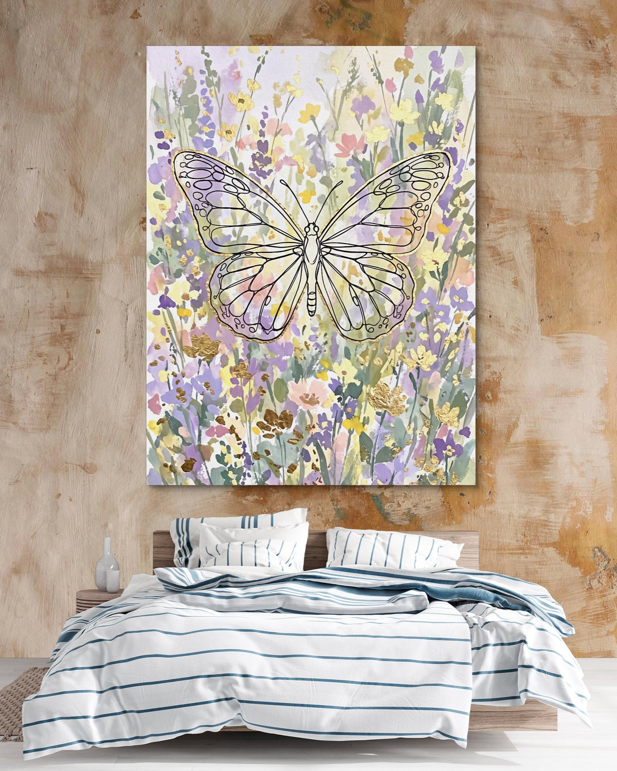Butterfly Golden Meadow — butterfly golden meadow psd clay beige bedroom 1port flush print