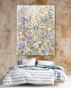 Butterfly Golden Meadow — butterfly golden meadow psd clay beige bedroom 1port flush print
