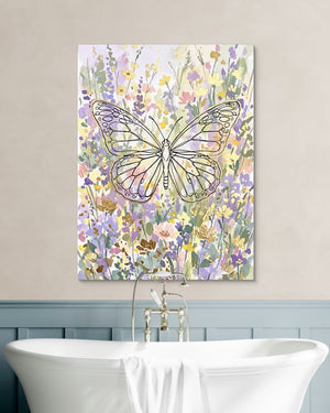 Butterfly Golden Meadow — butterfly golden meadow psd white wall green bath 1port flush print