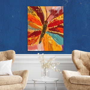 Butterfly Golden Symmetry — Butterfly Golden Symmetry Two Chairs Blue Walls2 283