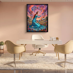 Butterfly Maiden — butterfly maiden sq pink office 1port framed black