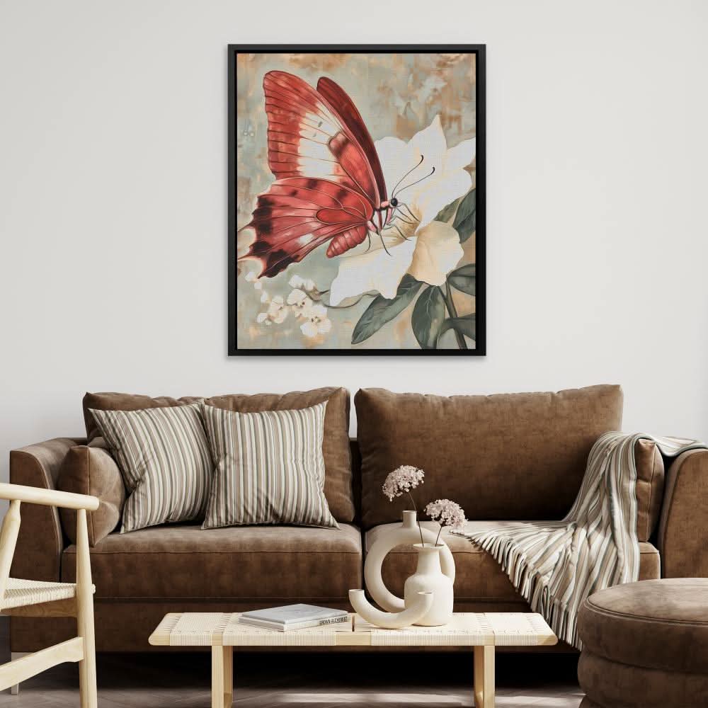 Butterfly’s Graceful Landing - Luxury Wall Art