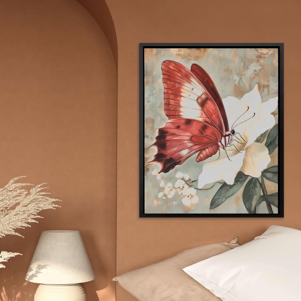 Butterfly’s Graceful Landing - Luxury Wall Art