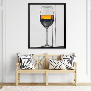 Midnight Elixir - Elegant Wine Glass Artwork - Luxury Wall Art 