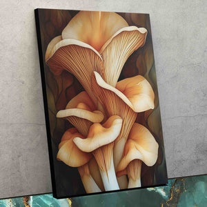 Huge Mushrooms - Earthy Tones Nature Canvas Print - Luxury Wall Art 