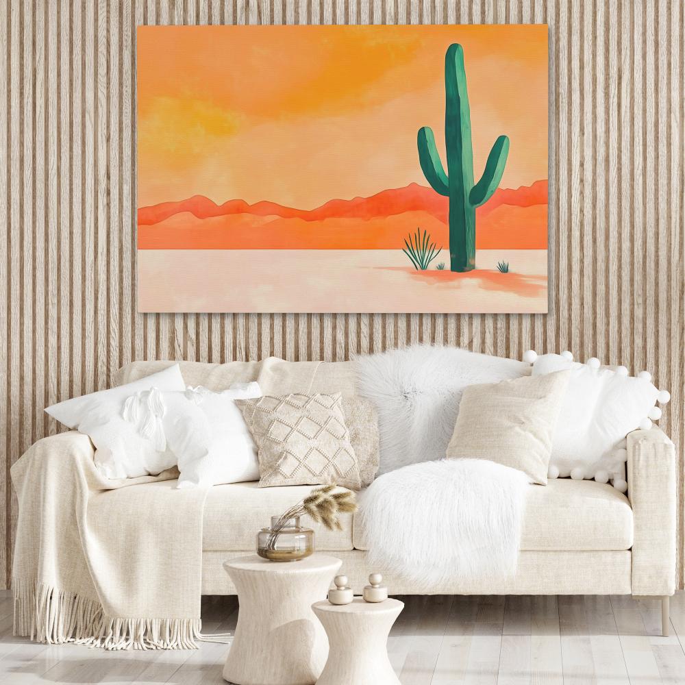 Cactus in the Desert - Luxury Wall Art