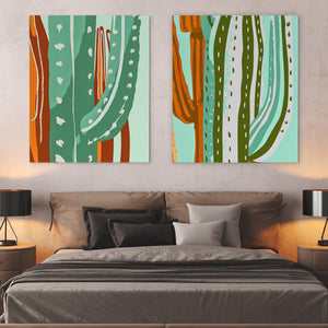 Cactus Oasis Duo - Luxury Wall Art