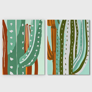 Cactus Oasis Duo - Luxury Wall Art