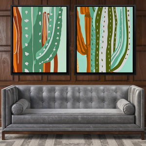 Cactus Oasis Duo - Luxury Wall Art