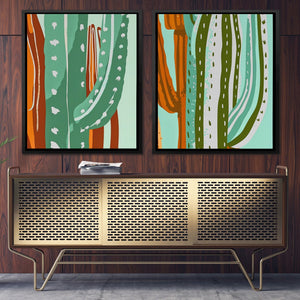 Cactus Oasis Duo - Luxury Wall Art