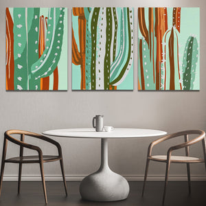 Cactus Oasis Trio - Luxury Wall Art