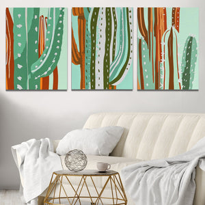 Cactus Oasis Trio - Luxury Wall Art