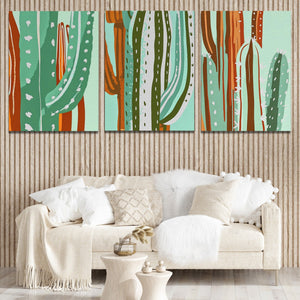 Cactus Oasis Trio - Luxury Wall Art