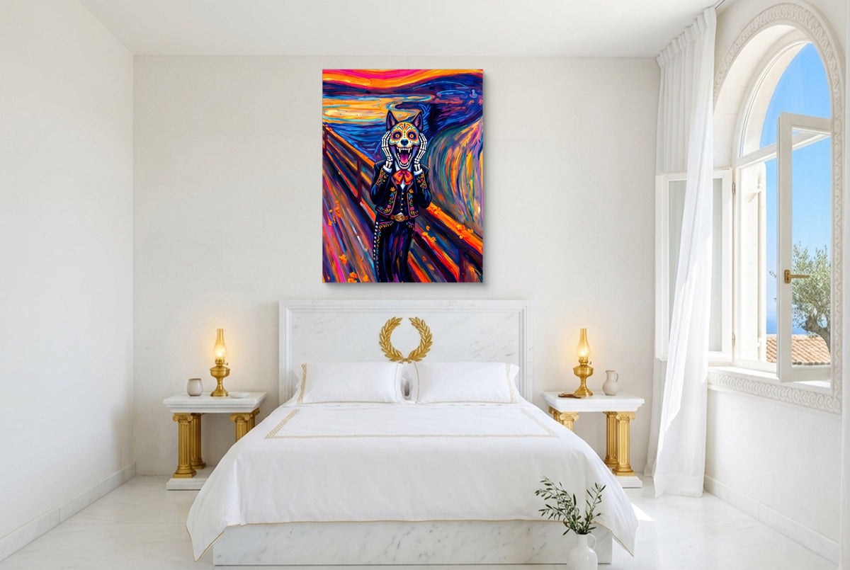 Calavera's Scream — calavera's scream bedroom with window 1port flush print