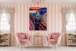 Calavera's Scream — calavera's scream pink living room interior 1port flush print
