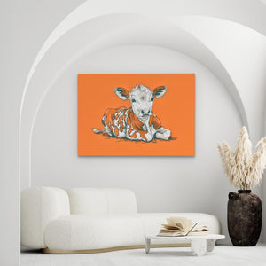 Calf’s Day Out - Luxury Wall Art