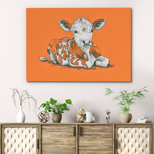 Calf’s Day Out - Luxury Wall Art