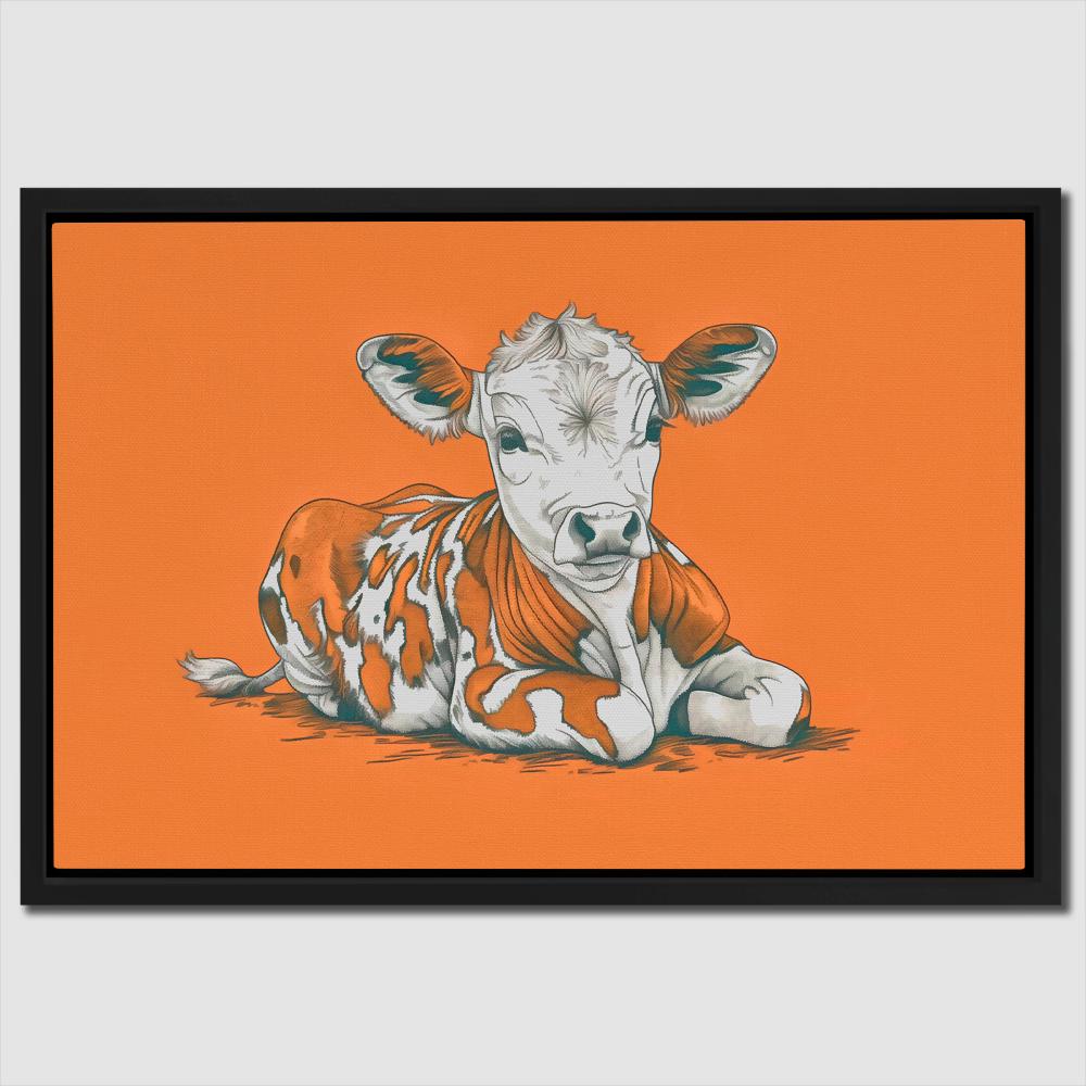Calf’s Day Out - Luxury Wall Art