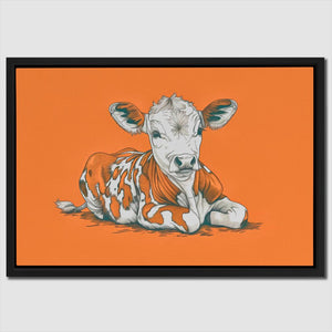 Calf’s Day Out - Luxury Wall Art