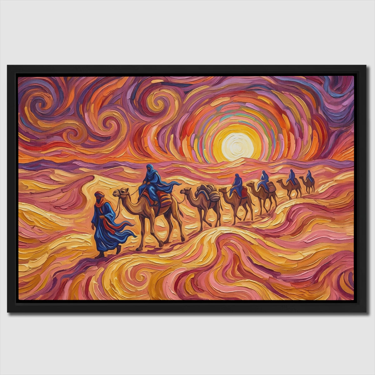 Camel Caravan Sunset — Camel Caravan Sunset Close Up Landscape 59