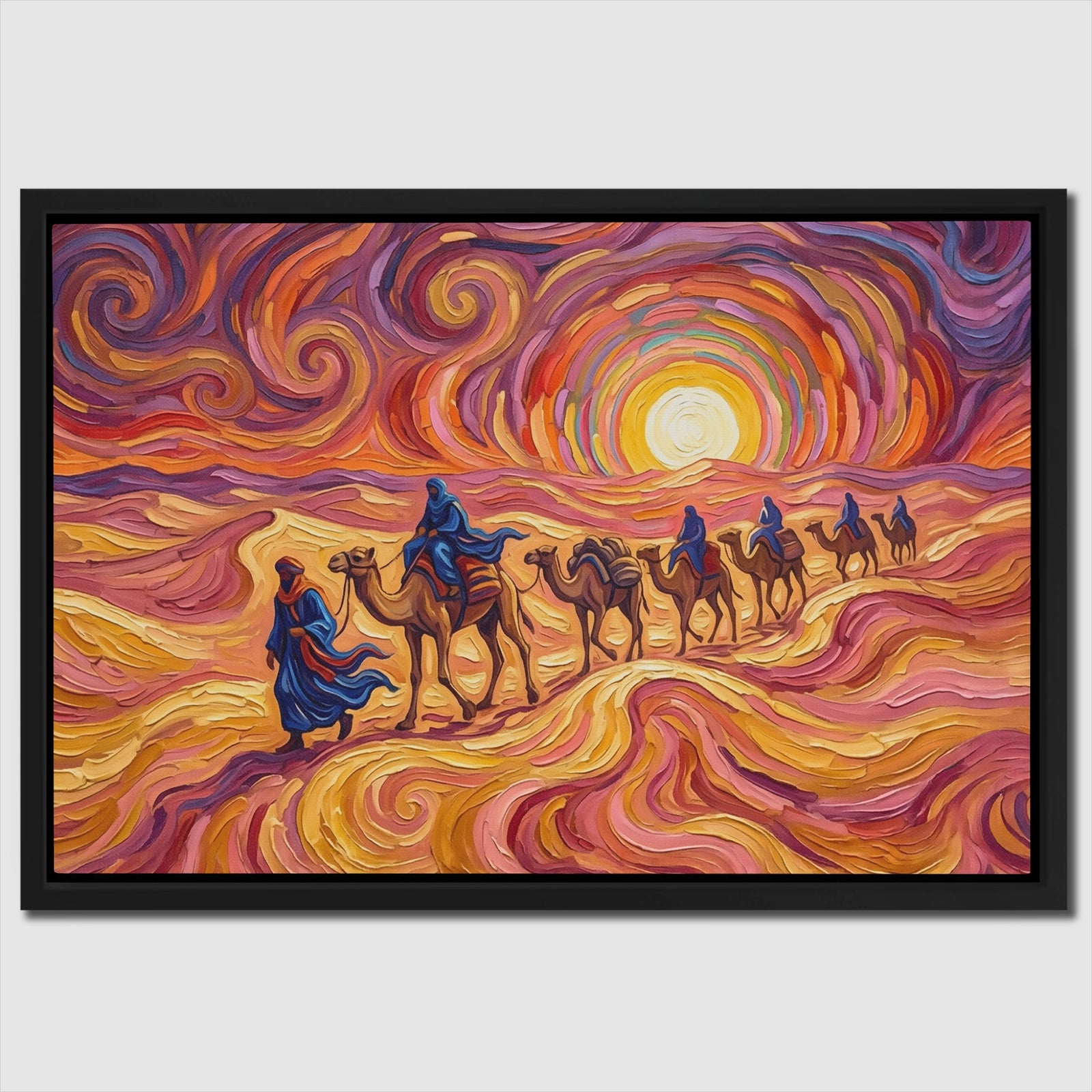 Camel Caravan Sunset — Camel Caravan Sunset Close Up Landscape 59