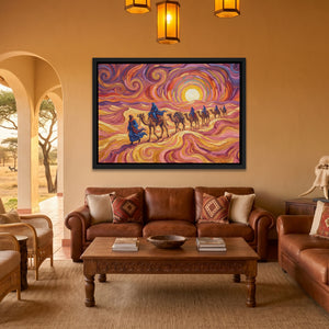 Camel Caravan Sunset — Camel Caravan Sunset Safari House Land 155