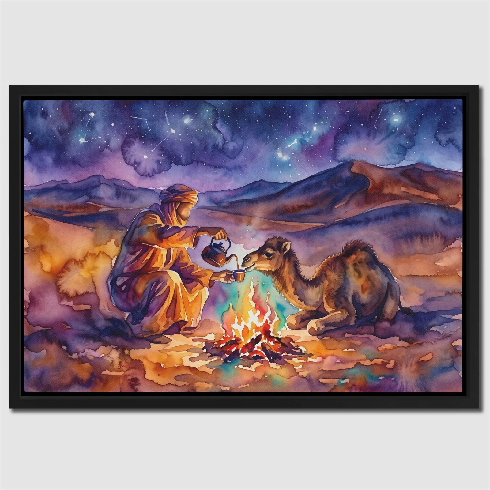 Camel Desert Campfire — Camel Desert Campfire Close Up Landscape 60