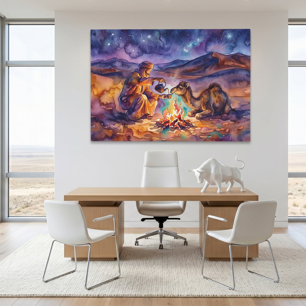 Camel Desert Campfire — Camel Desert Campfire White Bull Room Land 188