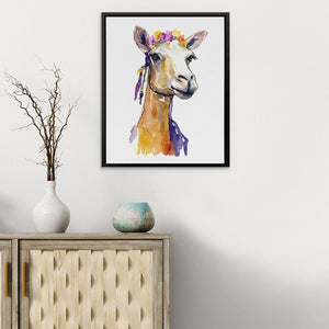 Camel With Flowers - Luxury Wall Art