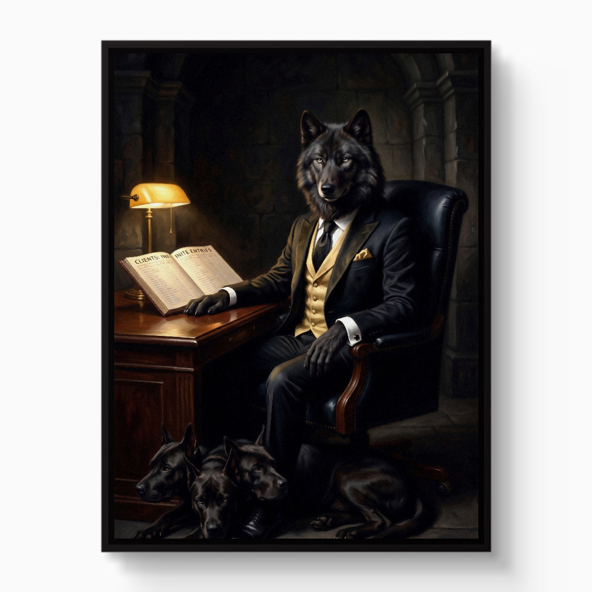 Canine Tribunal — canine tribunal white studio framed black