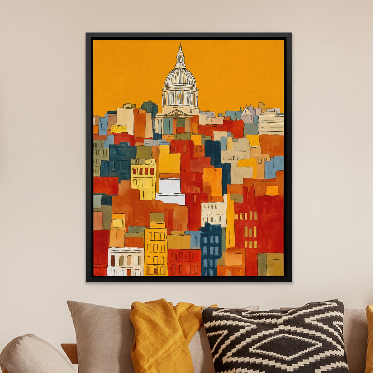 Capitol Dome Ochre — Capitol Dome Ochre Orange Room Zoom 224