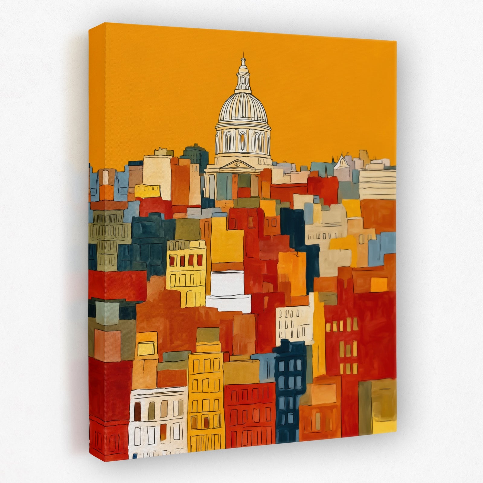 Capitol Dome Ochre canvas wall art
