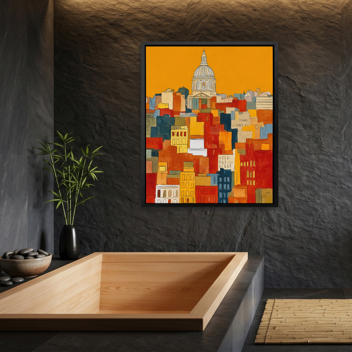 Capitol Dome Ochre — Capitol Dome Ochre Bamboo Bathroom Port 4