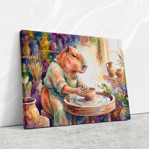 Capybara Crafting Clay — Capybara Crafting Clay Against Wall4x5 Reflect2 13