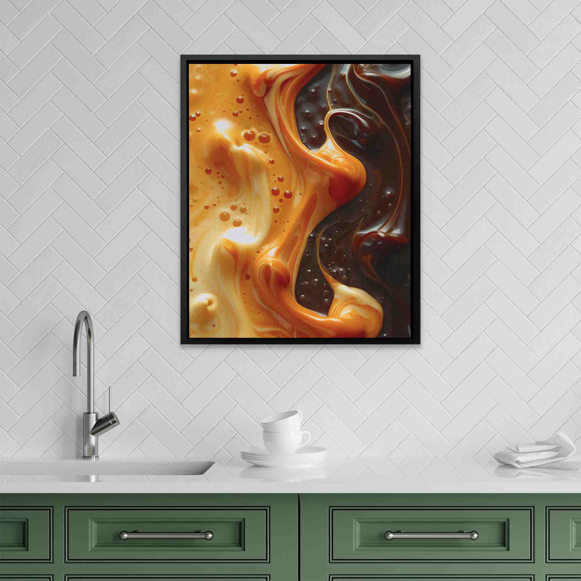 Caramel Swirl - Luxury Wall Art