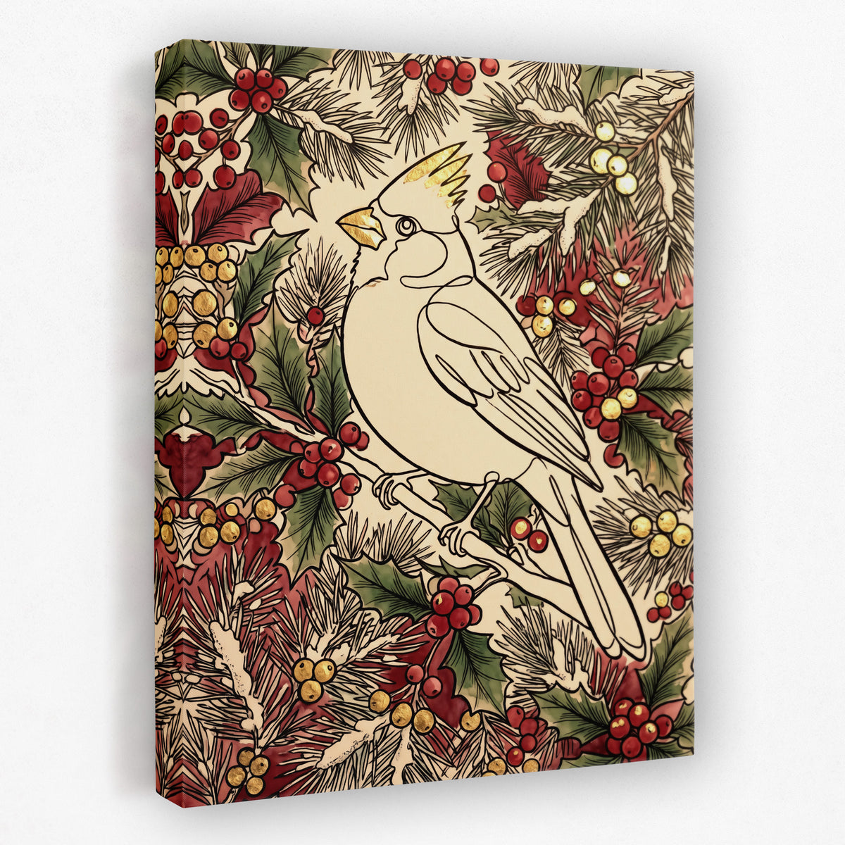 Cardinal Winter Berries — cardinal winter berries side view mirror wrap